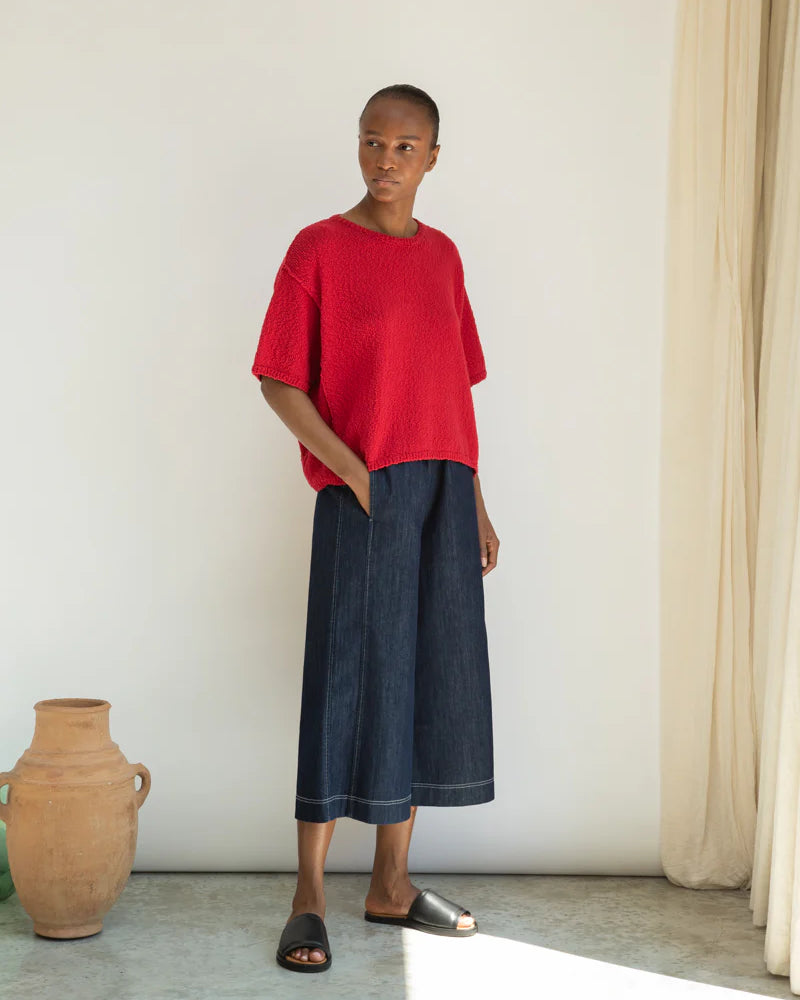 Beaumont Organic Alessia Knit Top - Scarlet Women's Tops - Sloane Boutique