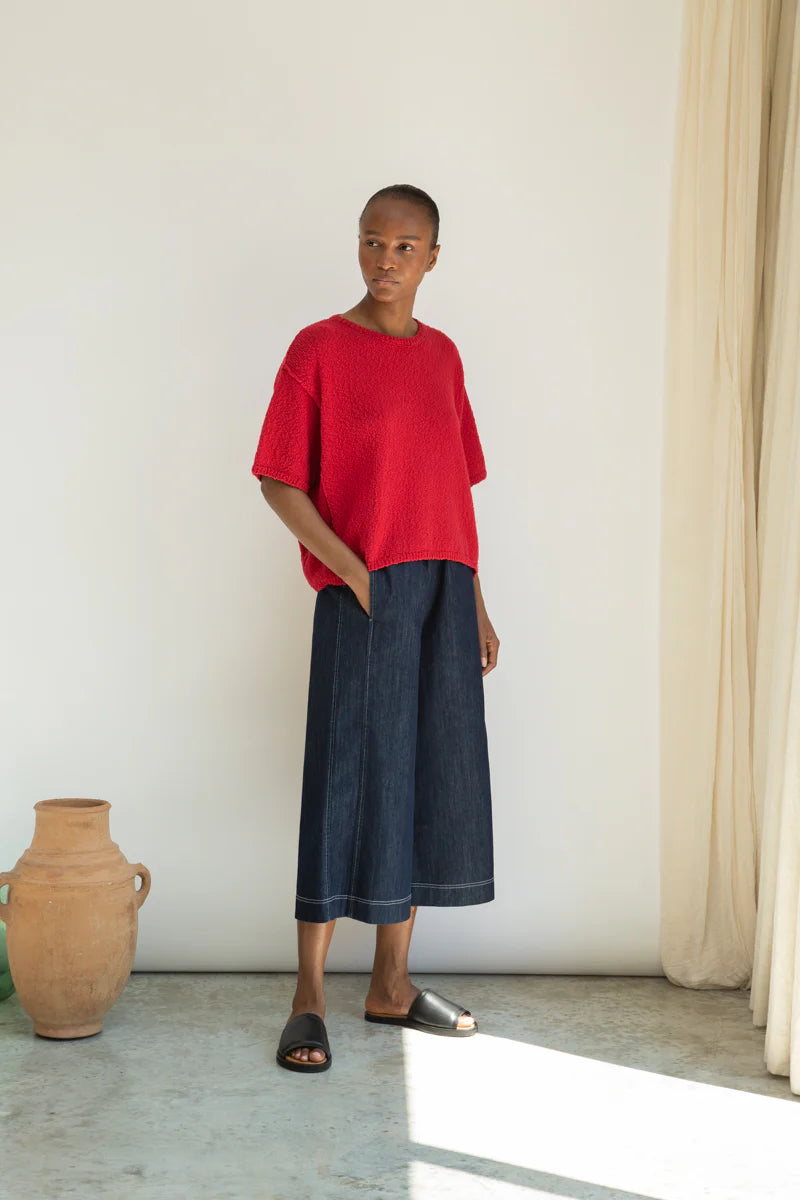 Beaumont Organic Alessia Knit Top - Scarlet Women's Tops - Sloane Boutique