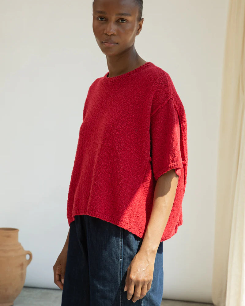Beaumont Organic Alessia Knit Top - Scarlet Women's Tops - Sloane Boutique