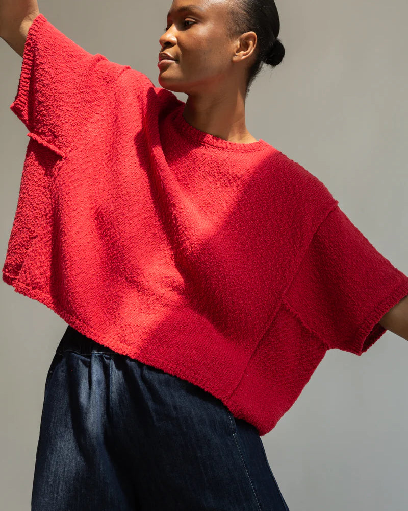 Beaumont Organic Alessia Knit Top - Scarlet Women's Tops - Sloane Boutique