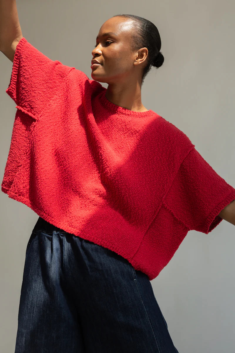 Beaumont Organic Alessia Knit Top - Scarlet Women's Tops - Sloane Boutique