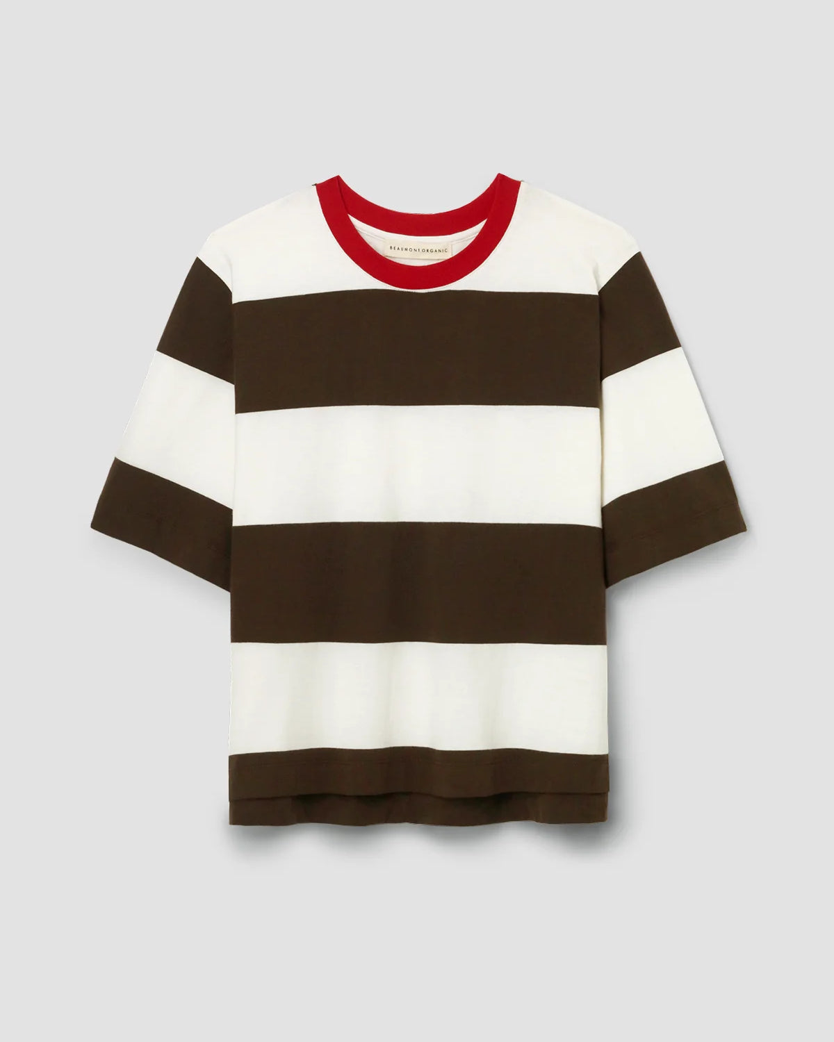 Beaumont Organic Bay-Sue Jersey Top - Cacao & White Stripe Women's Tops - Sloane Boutique