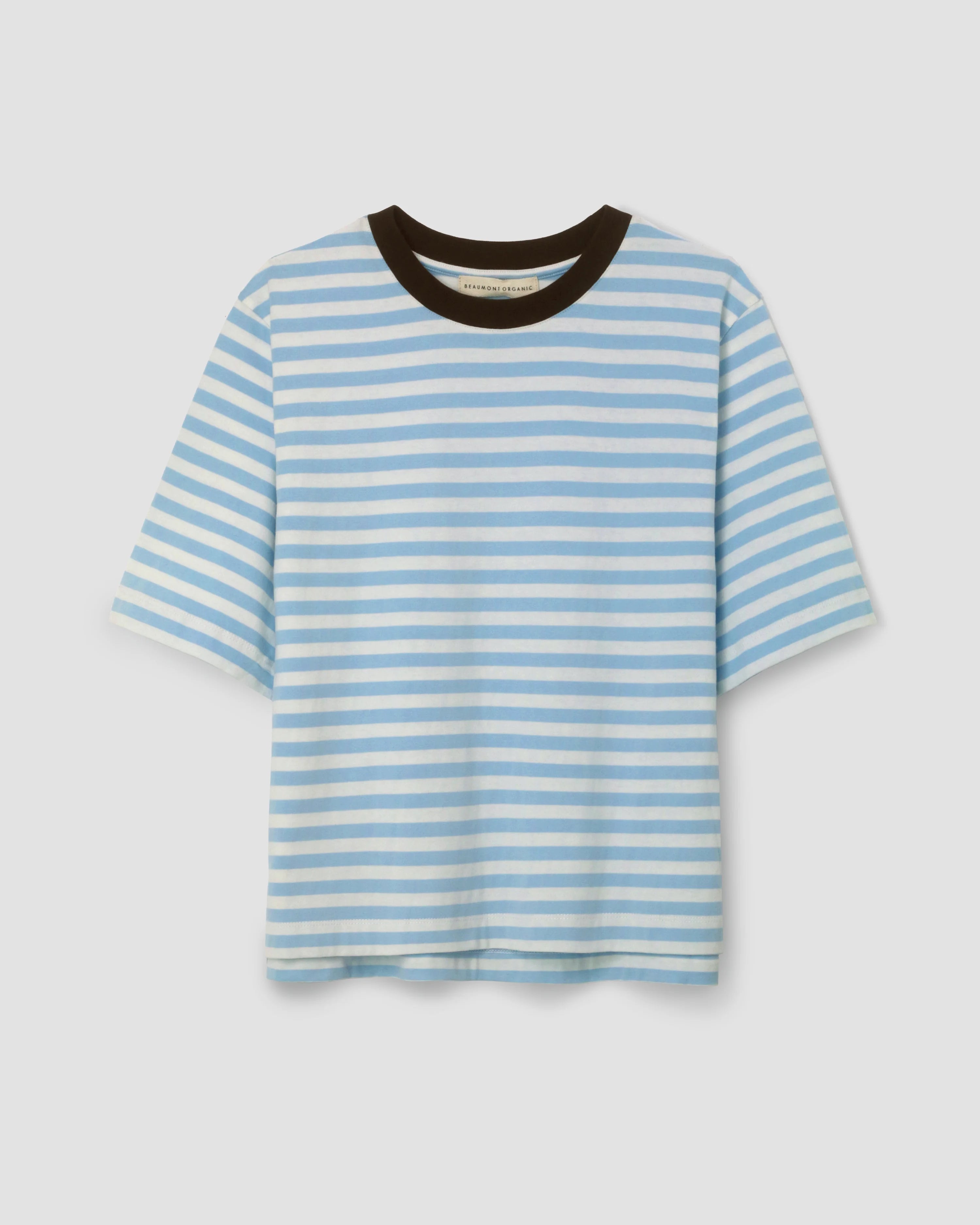 Beaumont Organic Bay-Sue Jersey Top - Pale Blue & White Stripe Women's Tops - Sloane Boutique