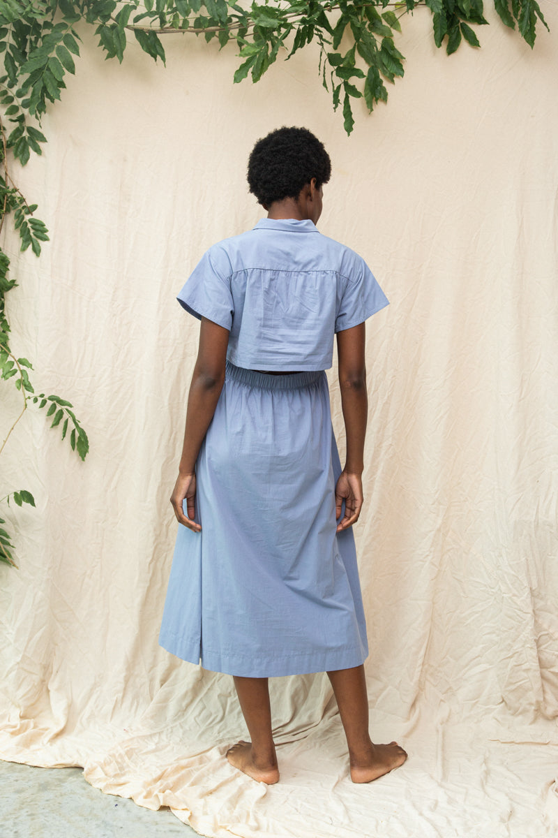 Beaumont Organic Bronwyn Dress - Washed Blue sale dresses - Sloane Boutique