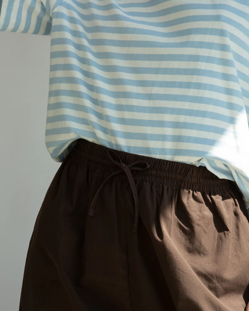 Beaumont Organic Cedar Poplin Trouser - Cacao Women's Bottoms - Sloane Boutique