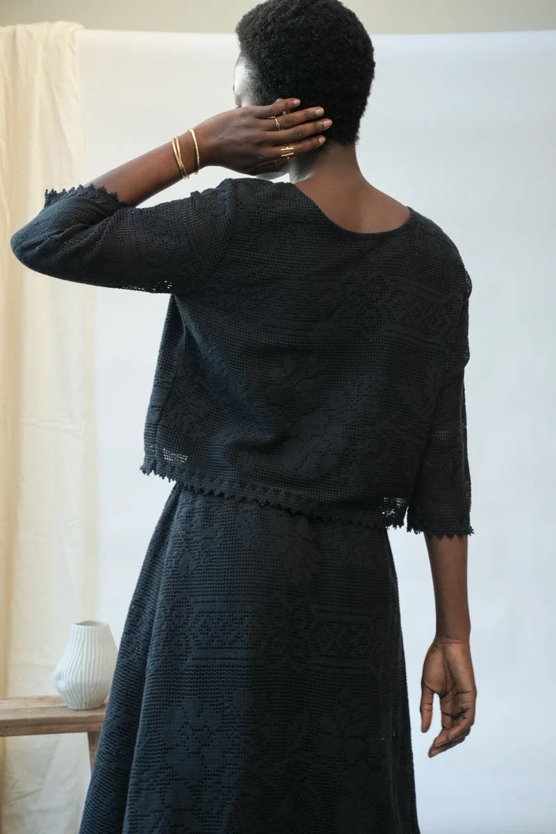 Beaumont Organic Daisy Fay Top - Black Women's Tops - Sloane Boutique