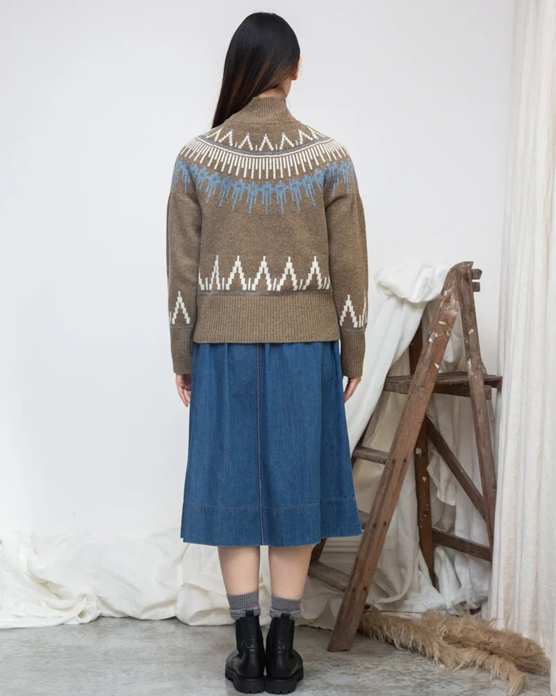 Beaumont Organic Hawthorne Sweater - Taupe Marl Women's Tops - Sloane Boutique