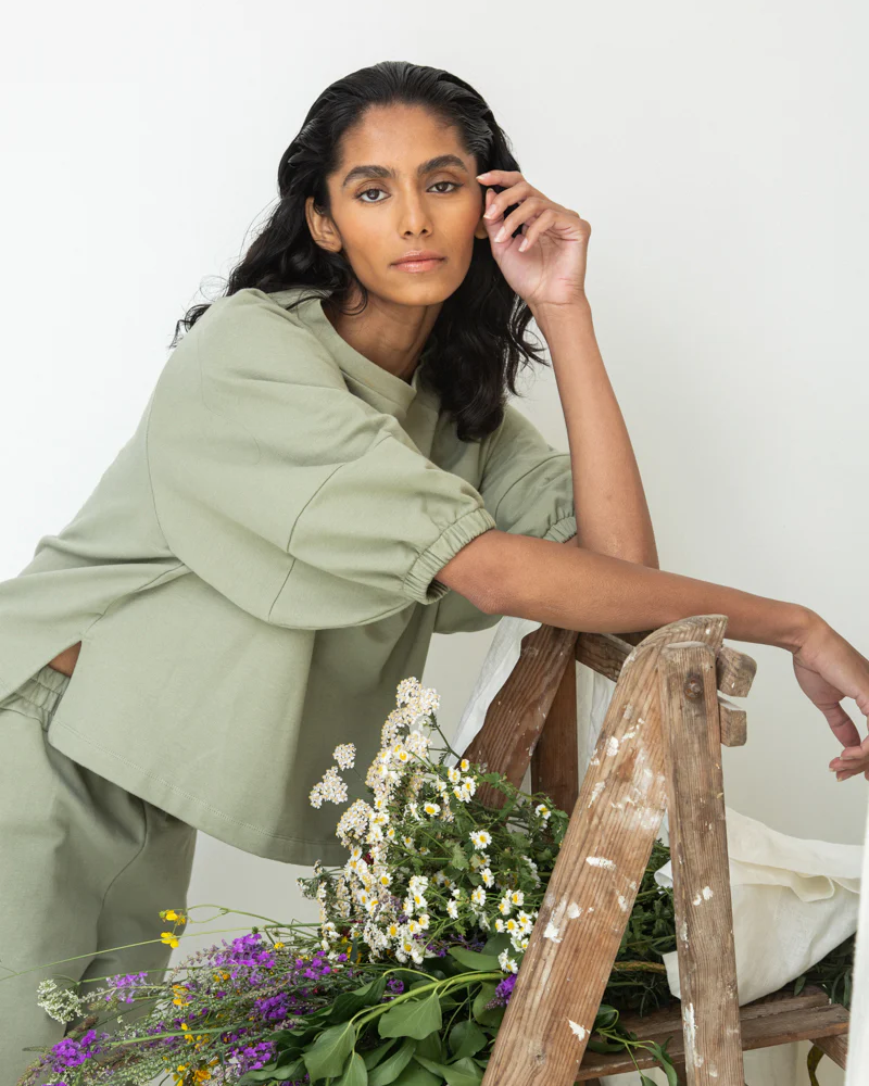 Beaumont Organic Helios Sweatshirt - Pistachio Women's Tops - Sloane Boutique