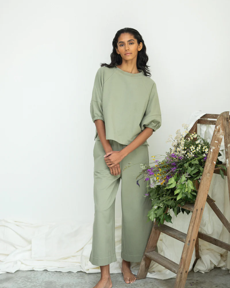 Beaumont Organic Helios Sweatshirt - Pistachio Women's Tops - Sloane Boutique