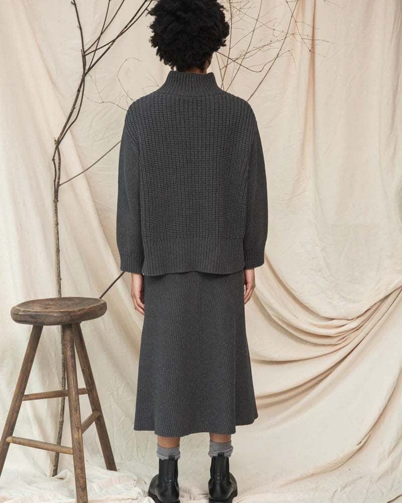 Beaumont Organic Mio Skirt - Grey Marl Women's Bottoms - Sloane Boutique