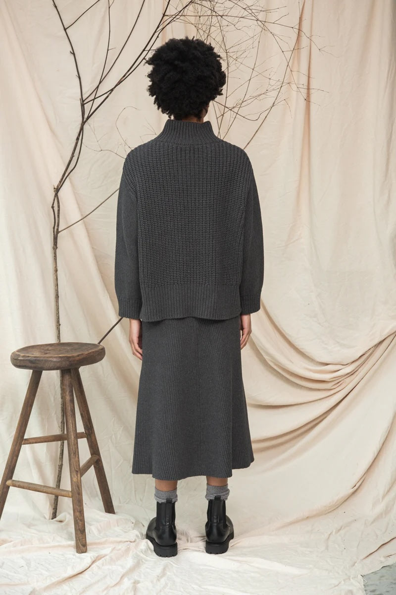 Beaumont Organic Mio Skirt - Grey Marl Women's Bottoms - Sloane Boutique