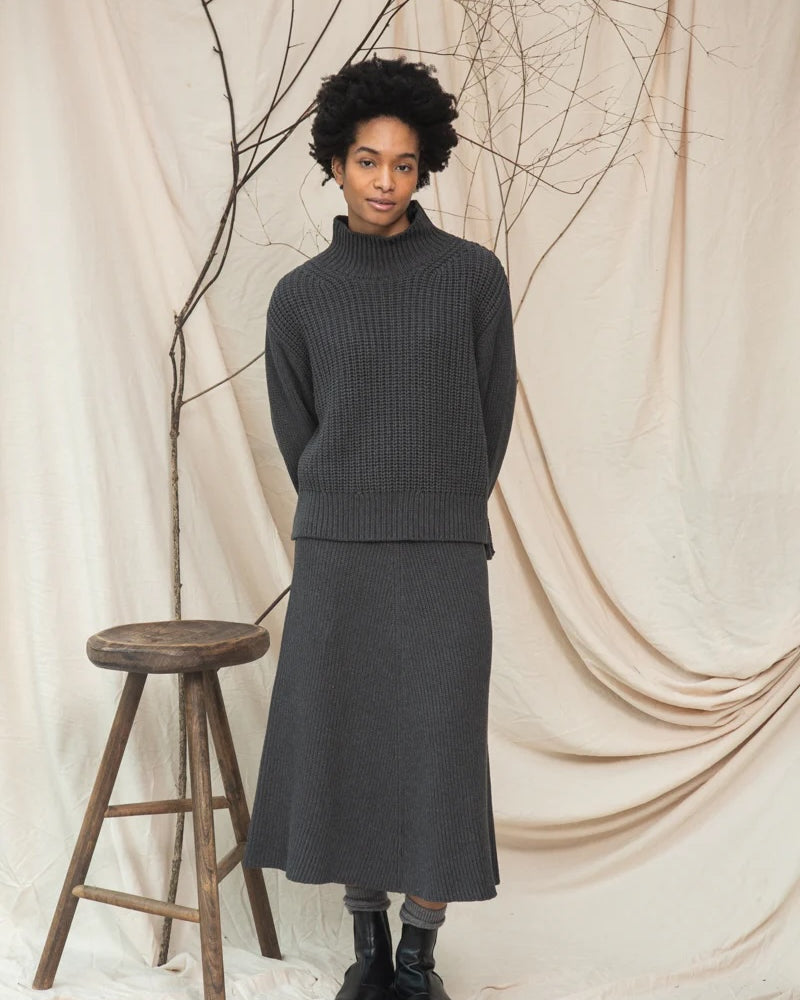 Beaumont Organic Mio Skirt - Grey Marl Women's Bottoms - Sloane Boutique