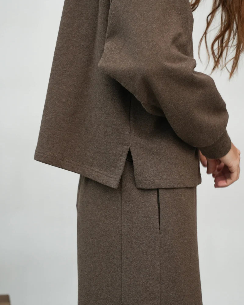 Beaumont Organic Nicky Pants - Brown Marl Women's Bottoms - Sloane Boutique