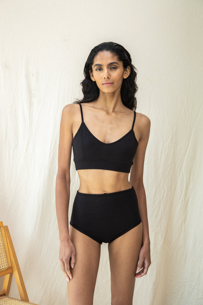 Beaumont Organic Nyra Bra - Black Intimates - Sloane Boutique