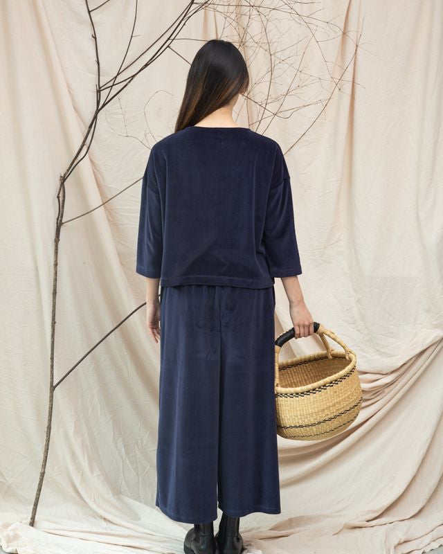 Beaumont Organic Odette Organic Cotton Felpe Trouser - Night Sky Navy Women's Bottoms - Sloane Boutique