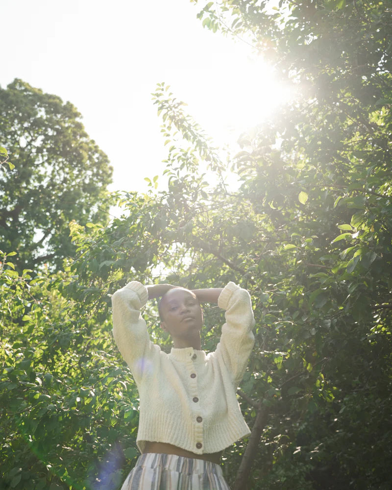 Beaumont Organic Sugi Knit Cardigan - Off White Women's Tops - Sloane Boutique