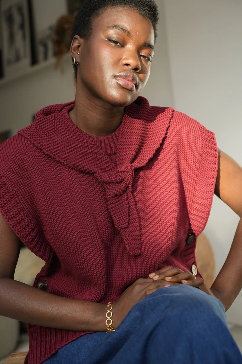 Beaumont Organic Vivian-Jane Scarf - Bordeaux Accessories - Sloane Boutique