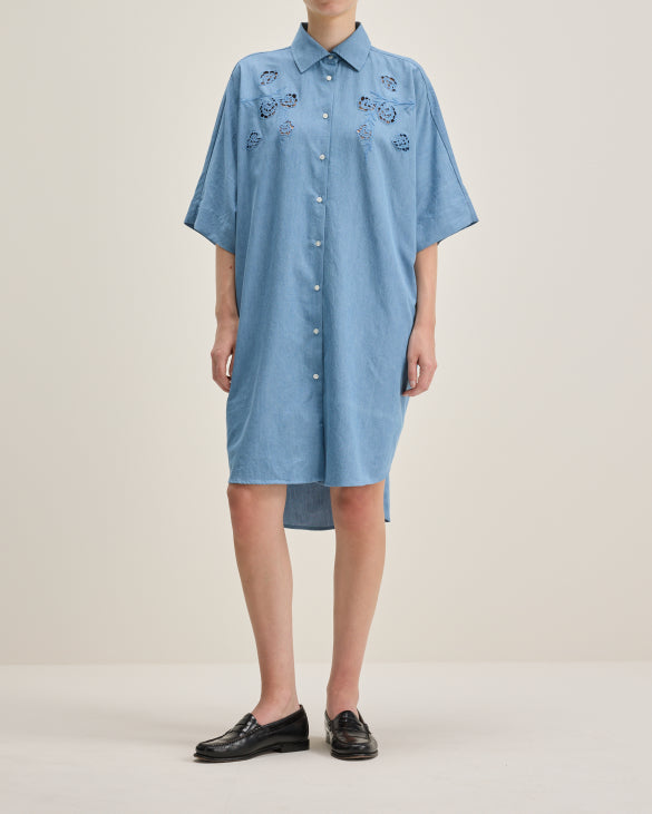 Bellerose Cheyenne Shirt Dress - Chambray Dresses - Sloane Boutique