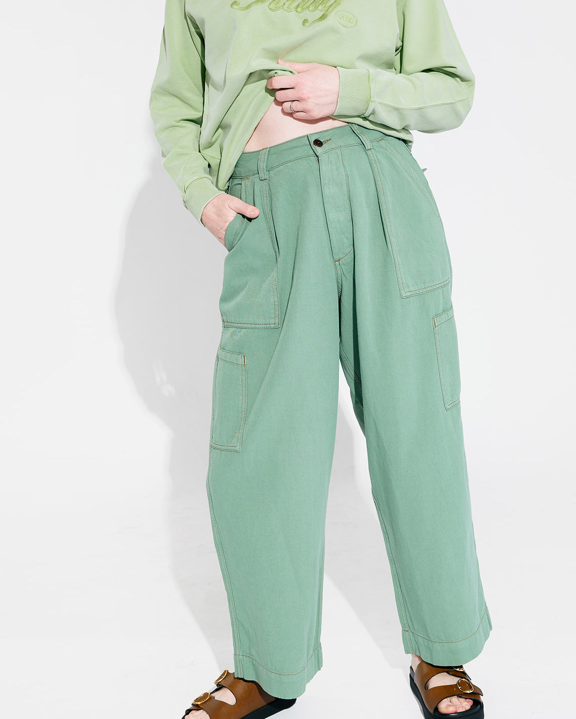 Bellerose Pepin Trousers - Eucalyptus Women's Bottoms - Sloane Boutique