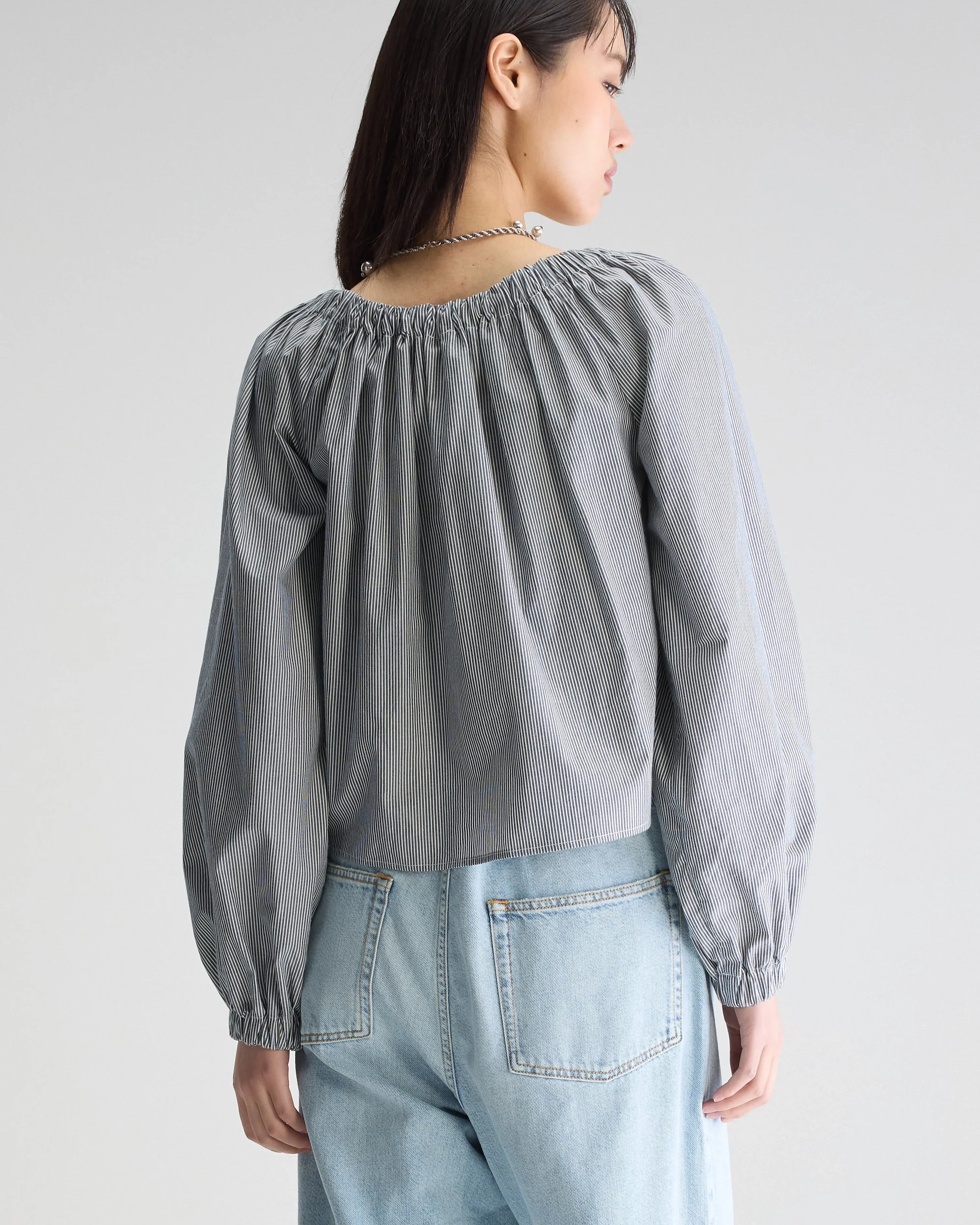 Bellerose Taissa Blouse - Black / White Stripe Women's Tops - Sloane Boutique