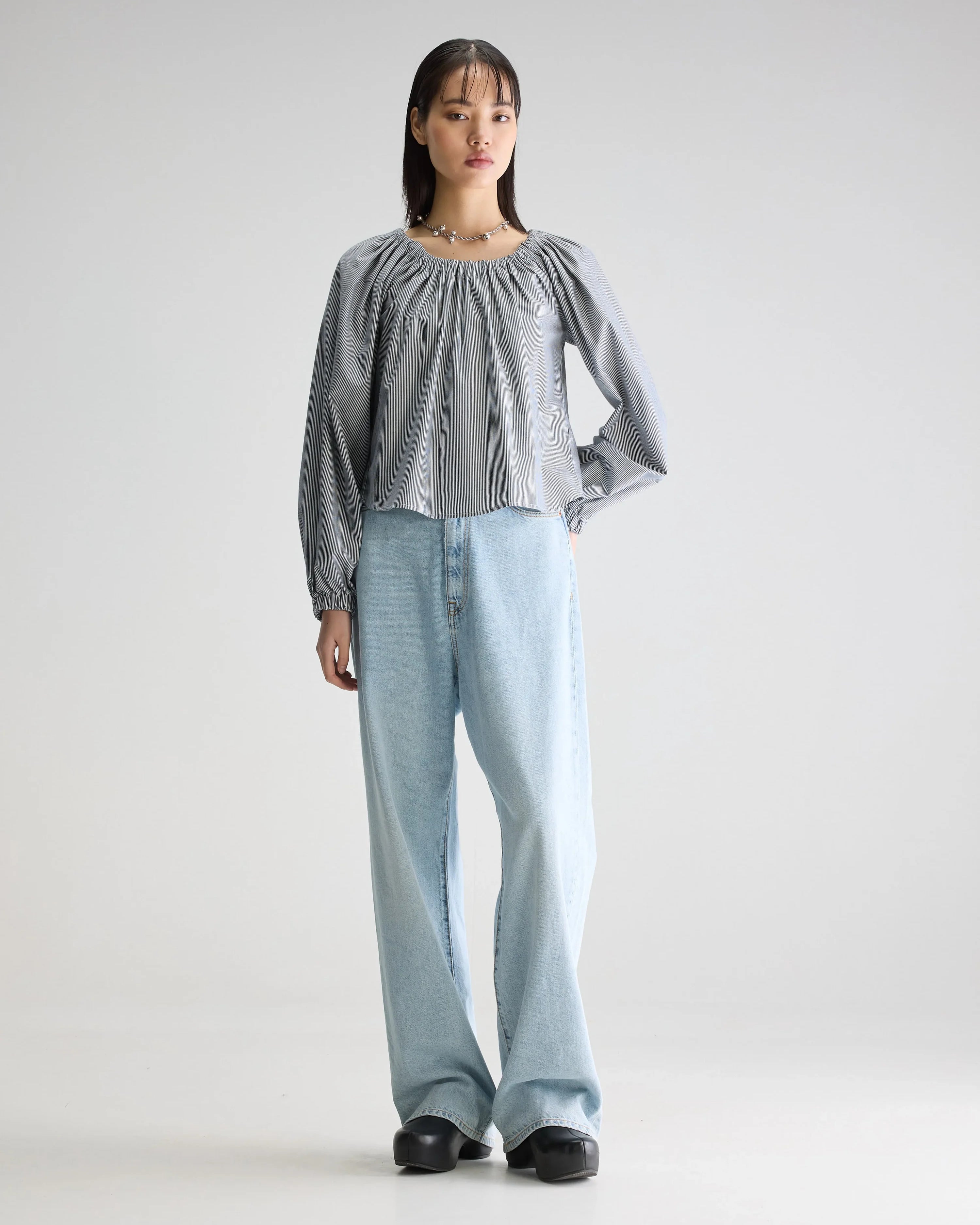 Bellerose Taissa Blouse - Black / White Stripe Women's Tops - Sloane Boutique