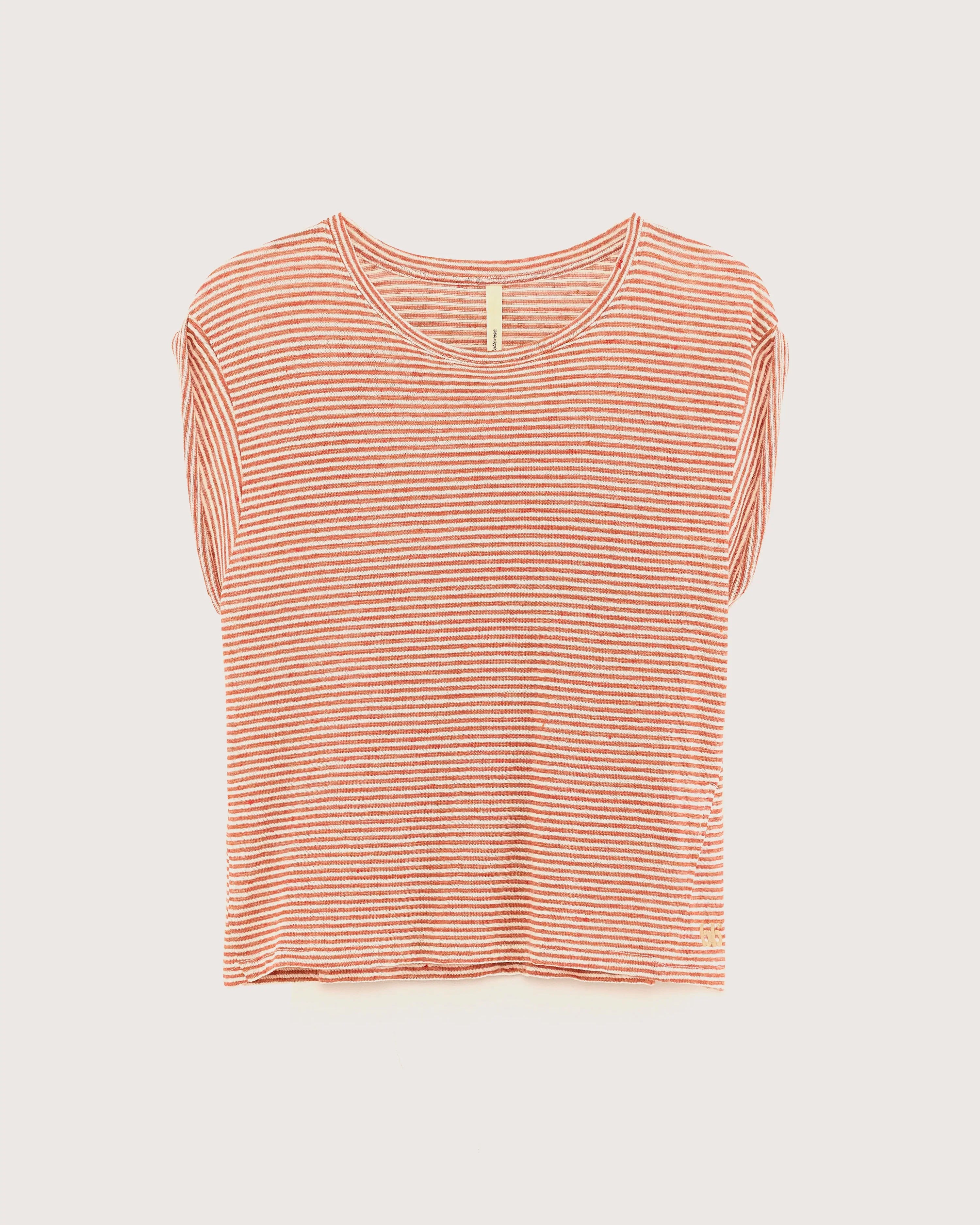 Bellerose Vlyn Crewneck Tee - Pimento Women's Tops - Sloane Boutique