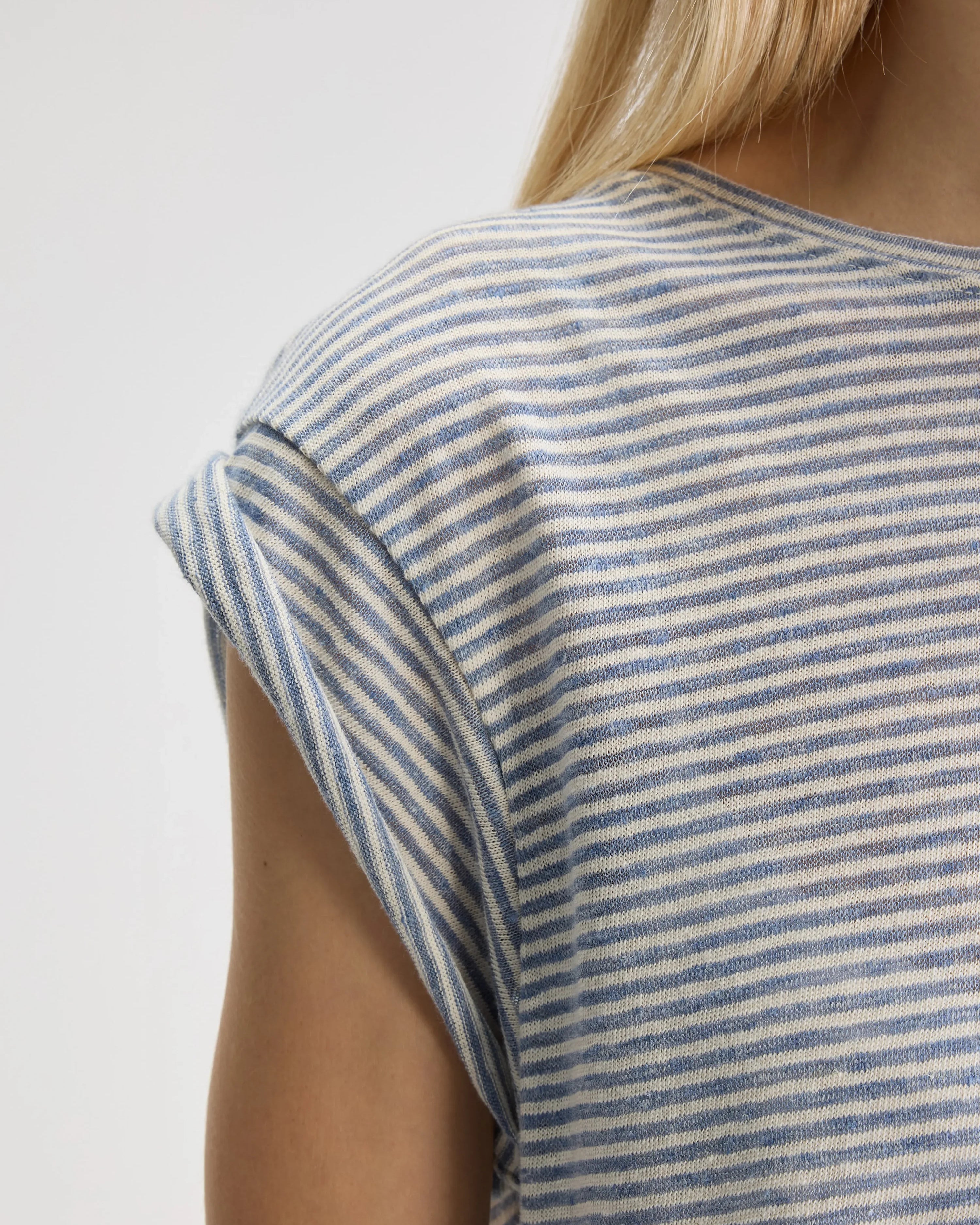 Bellerose Vlyn Crewneck Tee - Sky Women's Tops - Sloane Boutique