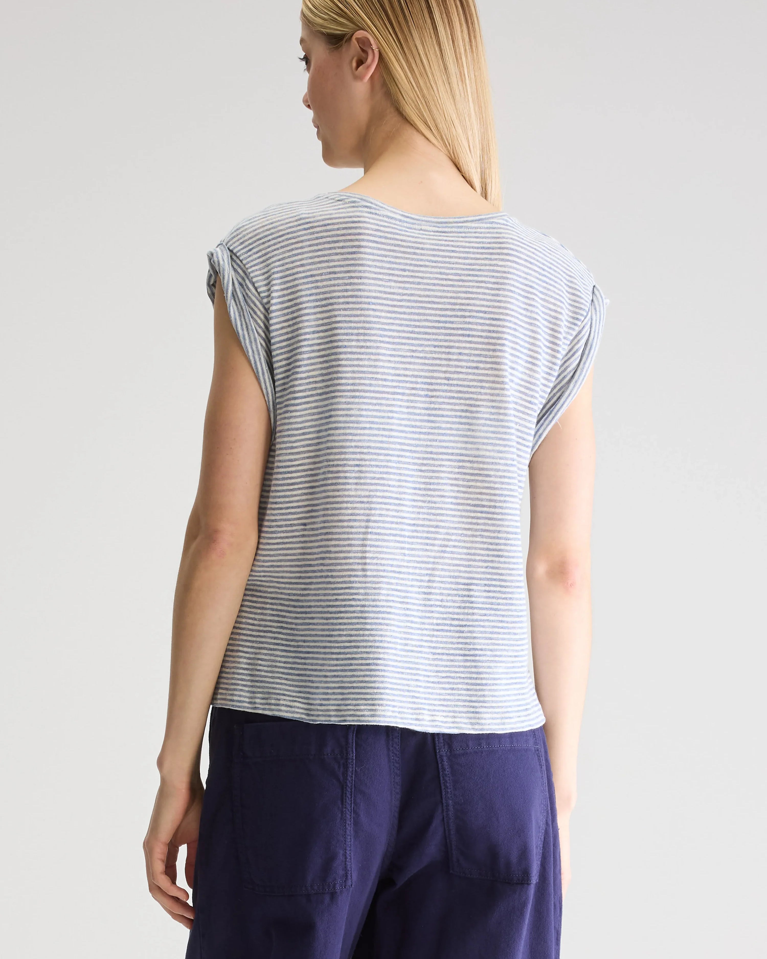 Bellerose Vlyn Crewneck Tee - Sky Women's Tops - Sloane Boutique
