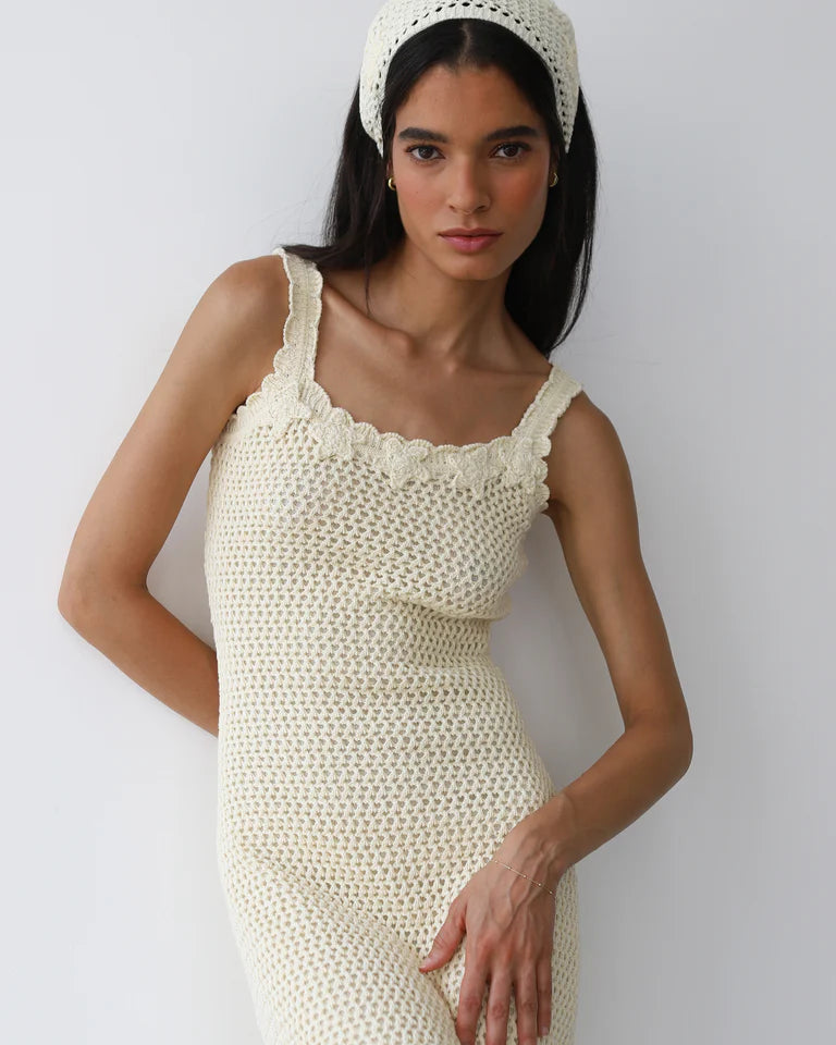 Callahan Knitwear Patrick Maxi - Creme Dresses - Sloane Boutique