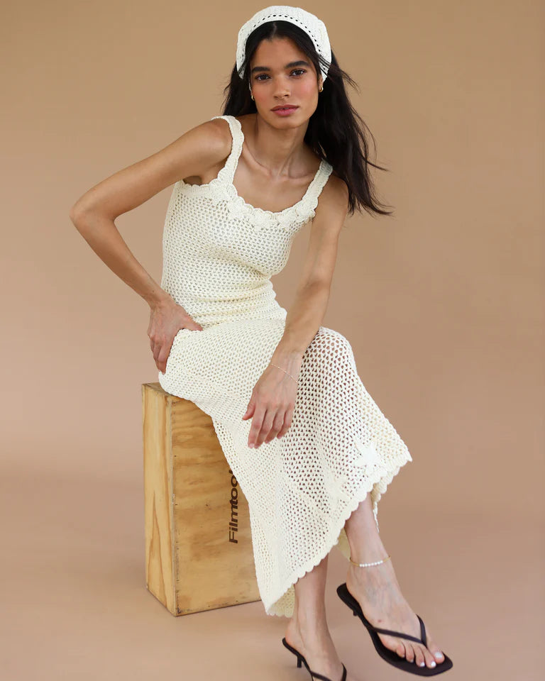 Callahan Knitwear Patrick Maxi - Creme Dresses - Sloane Boutique