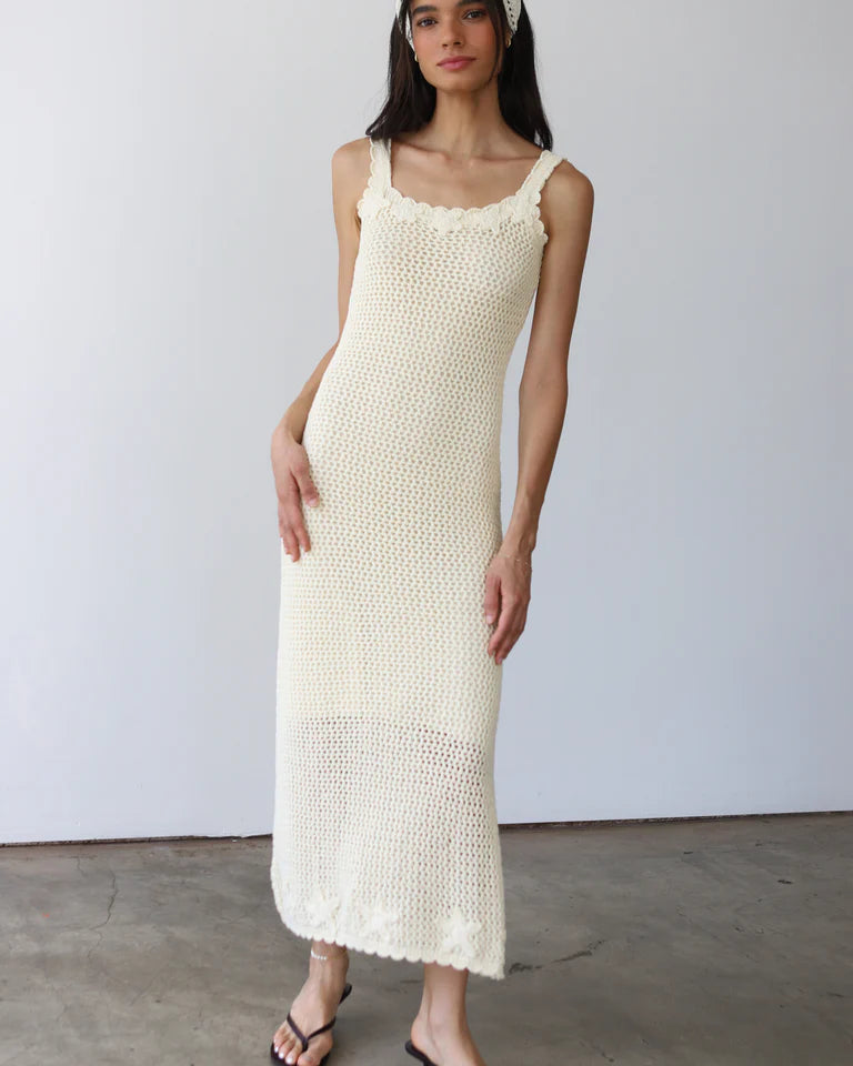 Callahan Knitwear Patrick Maxi - Creme Dresses - Sloane Boutique