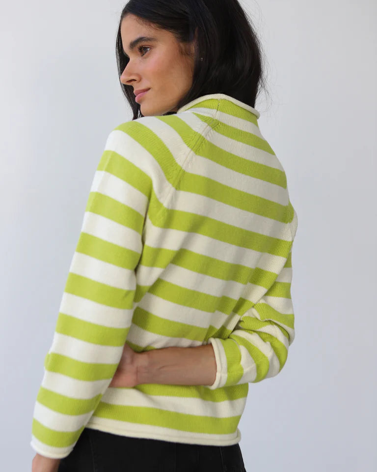 Callahan Knitwear The Mock Neck - Sour Melon Women's Tops - Sloane Boutique