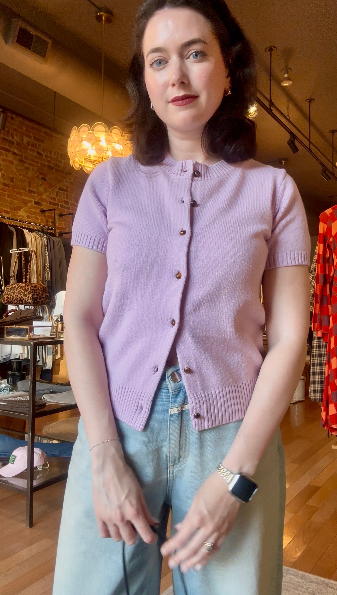 Callahan Stevie Cardigan - Lavender Women's Tops - Sloane Boutique