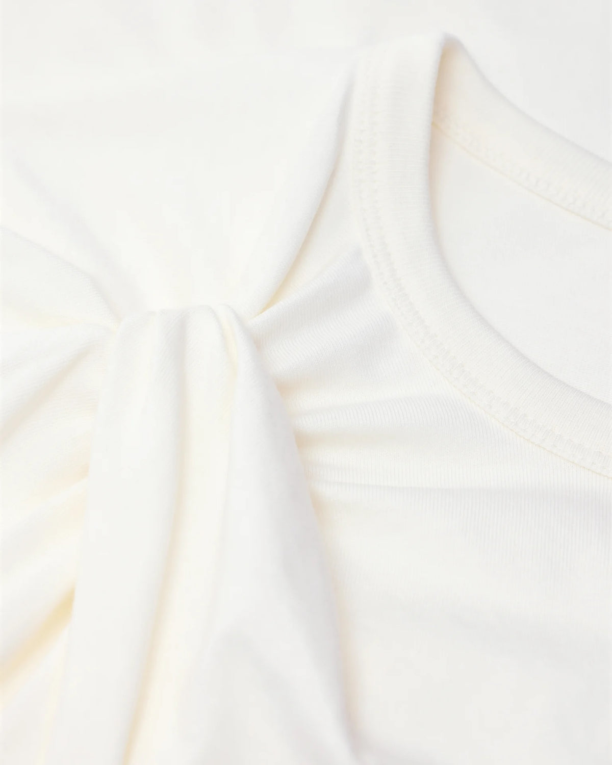 Closed Bow T-Shirt - Ivory Women's Tops - Sloane Boutique