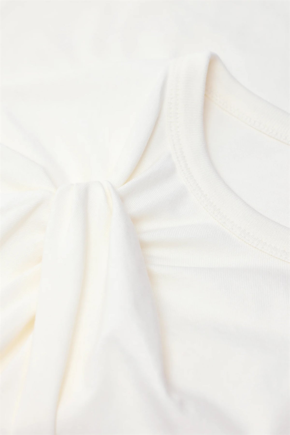 Closed Bow T-Shirt - Ivory Women's Tops - Sloane Boutique