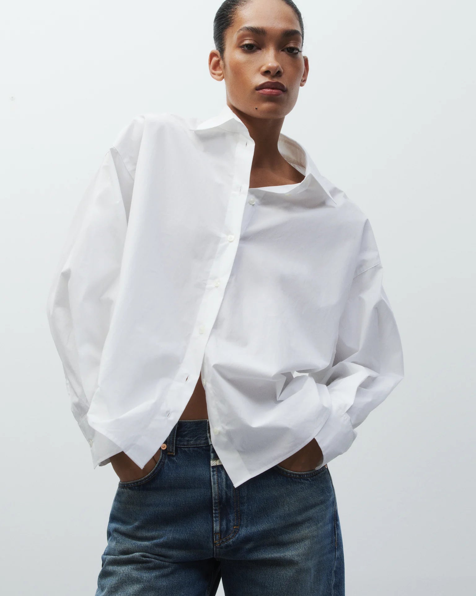 CLOSED Cape Blouse - White Women's Tops - Sloane Boutique