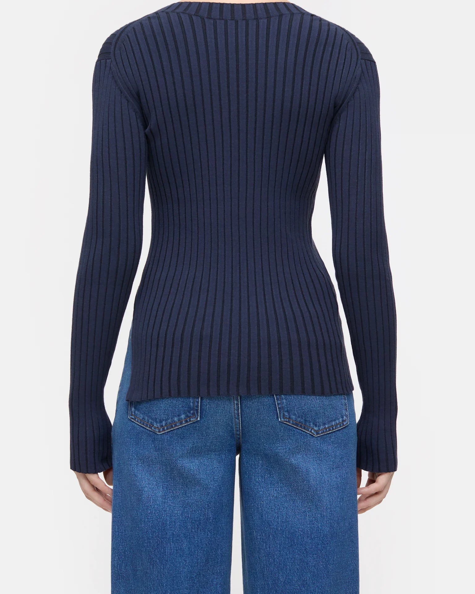 Closed Crew Neck Long Sleeve - Dark Night sale tops - Sloane Boutique