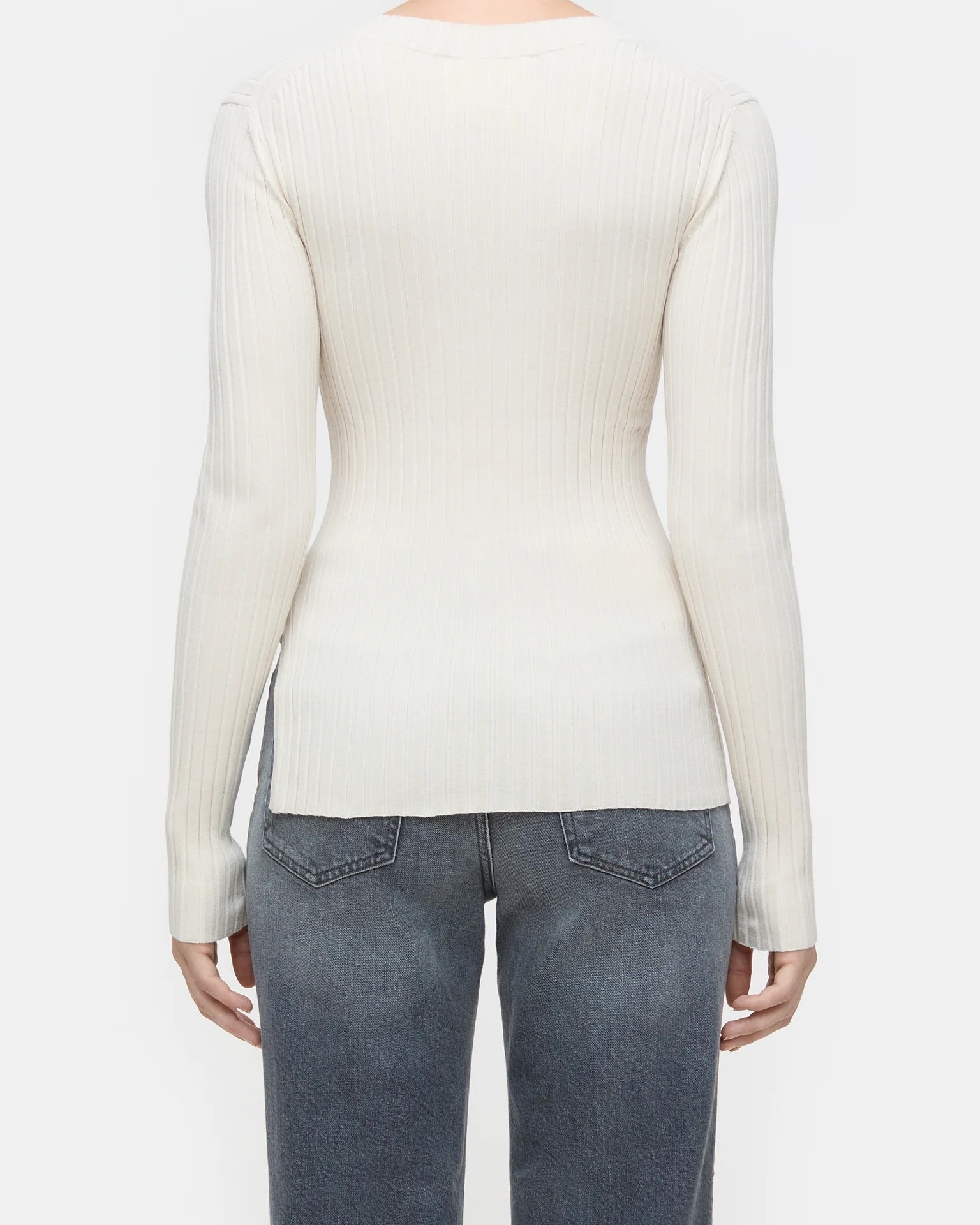 Closed Crew Neck Long Sleeve - Raw Silk Women's Tops - Sloane Boutique