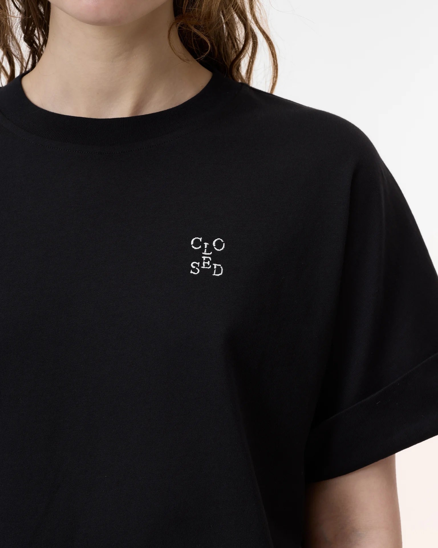 Closed Cropped T Shirt - Black Women's Tops - Sloane Boutique