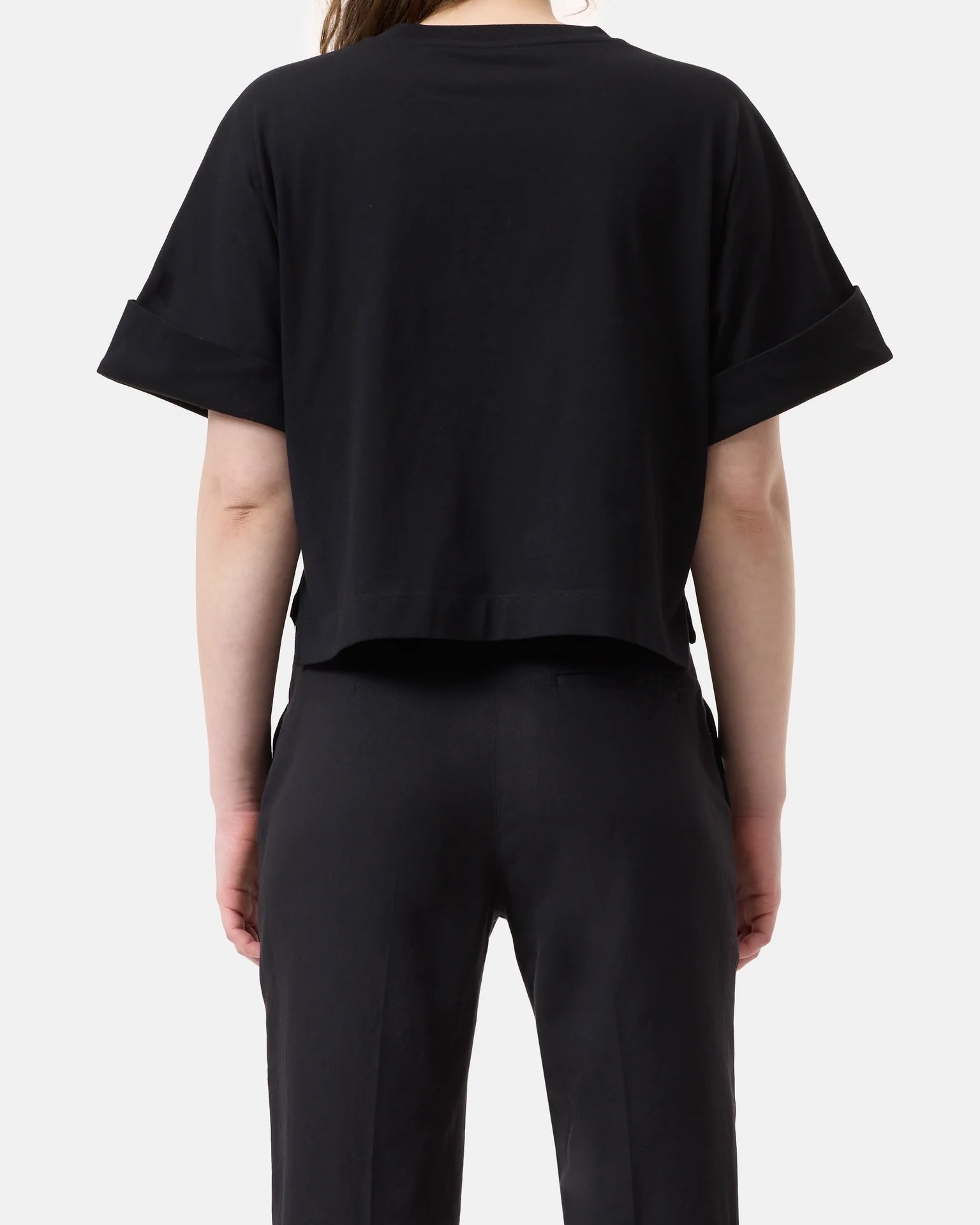 Closed Cropped T Shirt - Black Women's Tops - Sloane Boutique