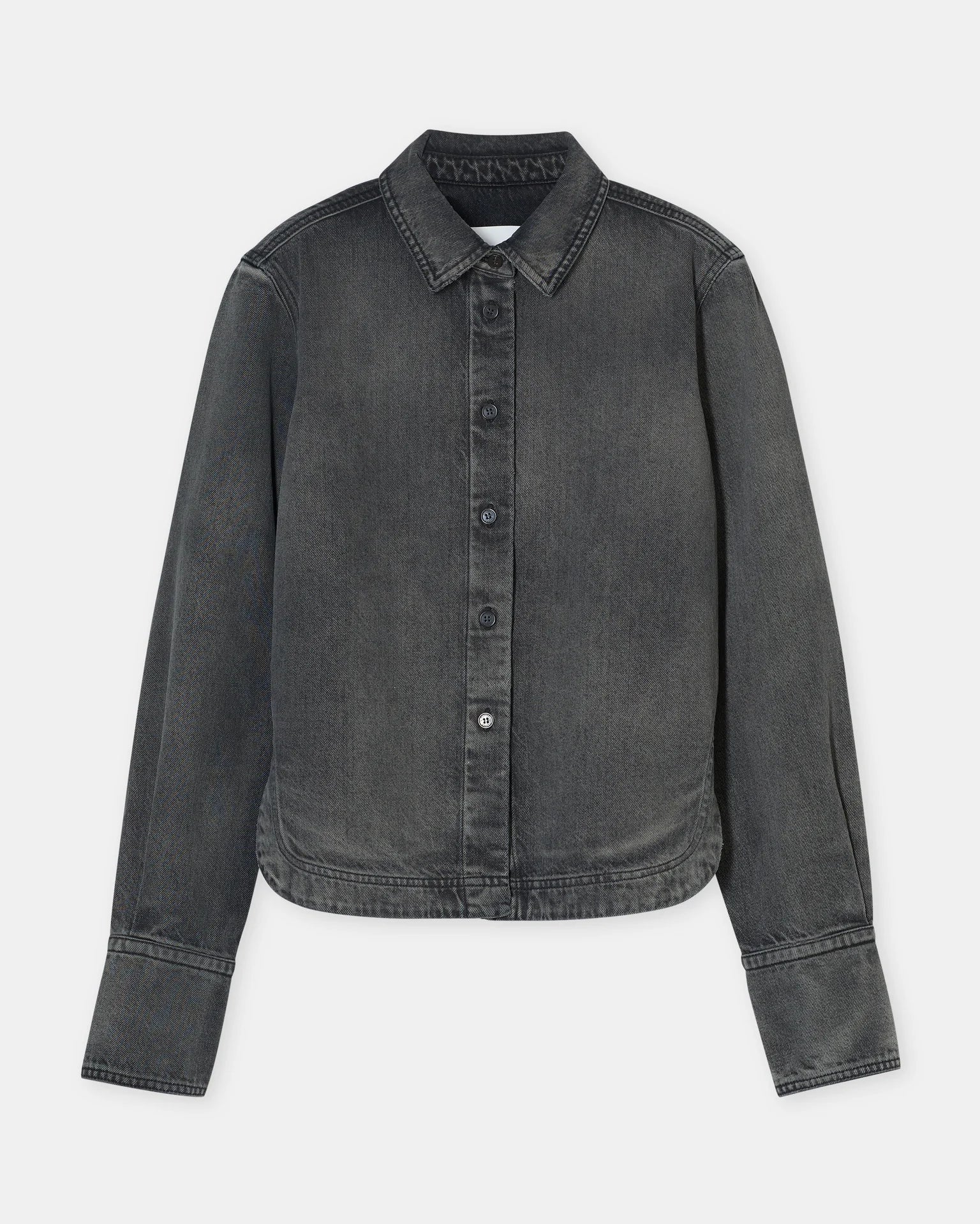 CLOSED Curved Hem Shirt - Dark Grey Women's Tops - Sloane Boutique