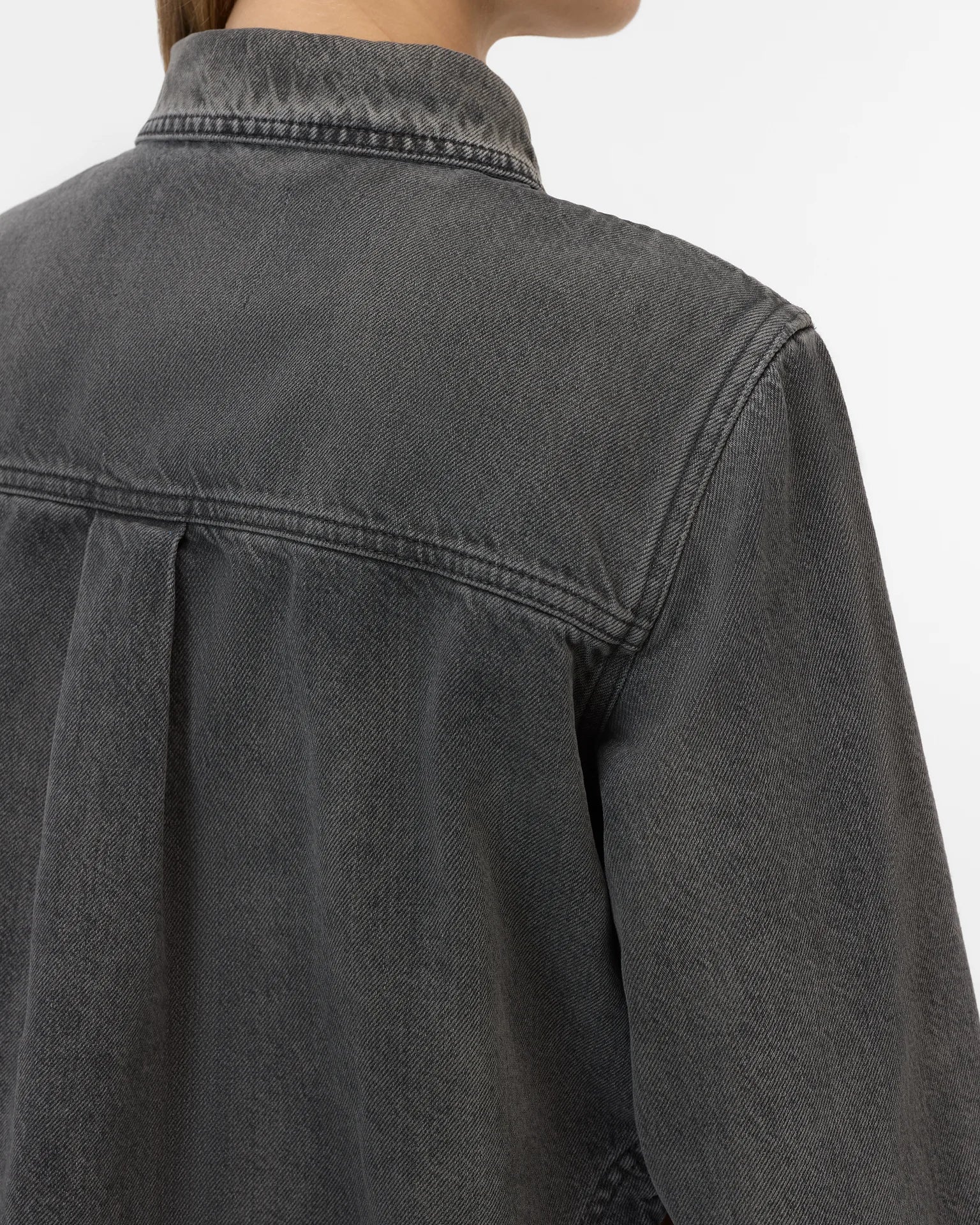 CLOSED Curved Hem Shirt - Dark Grey Women's Tops - Sloane Boutique