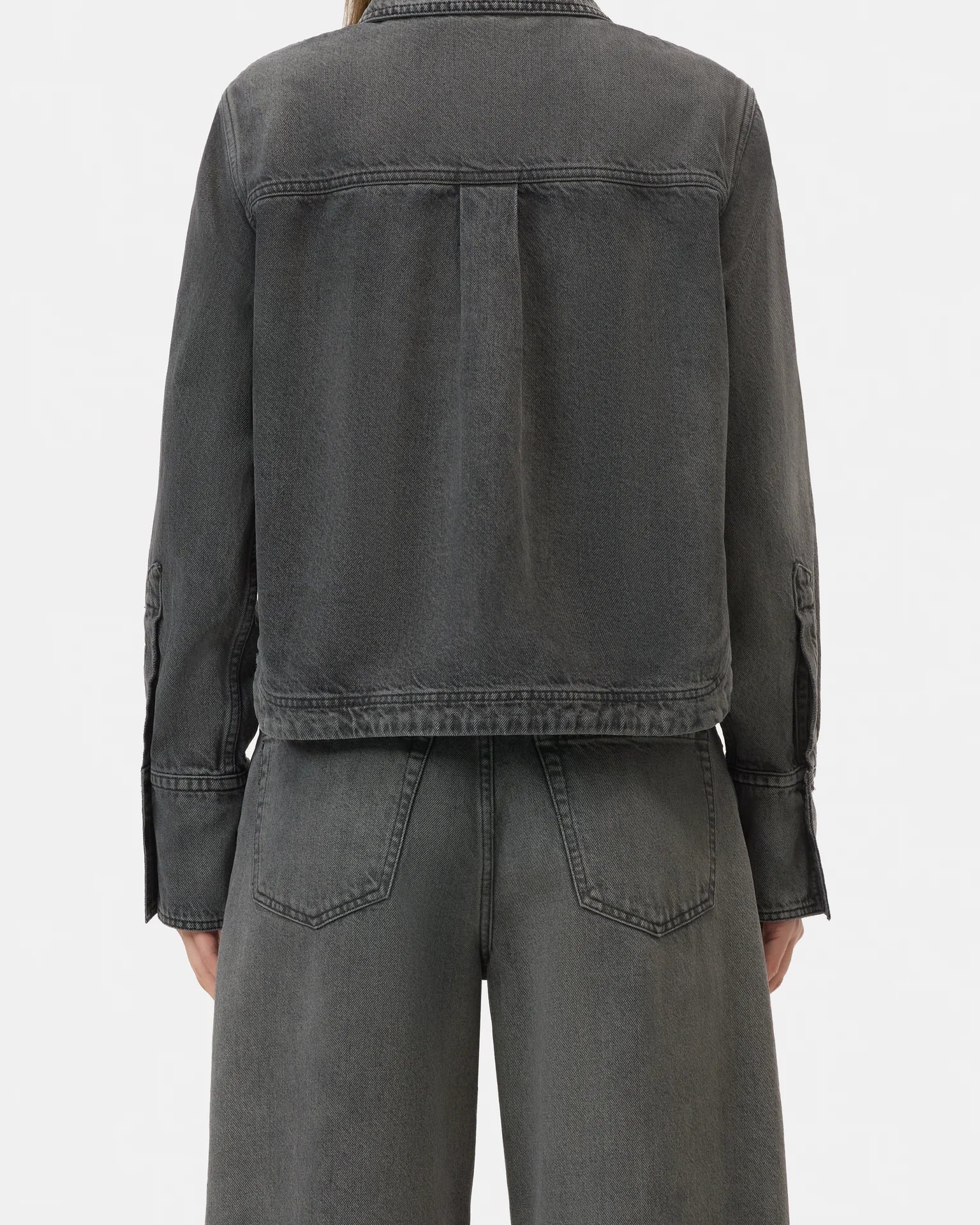 CLOSED Curved Hem Shirt - Dark Grey Women's Tops - Sloane Boutique