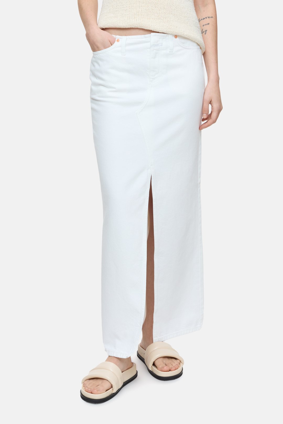 CLOSED Denim Maxi Skirt - White Women's Bottoms - Sloane Boutique