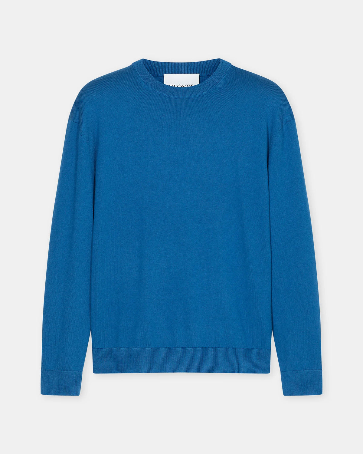 Closed Knit Crewneck Long Sleeve - Harbour Blue Men's Tops - Sloane Boutique