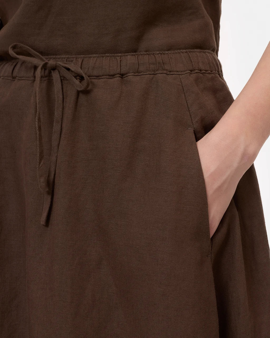 CLOSED Linen Maxi Skirt - Maple Brown Women's Bottoms - Sloane Boutique