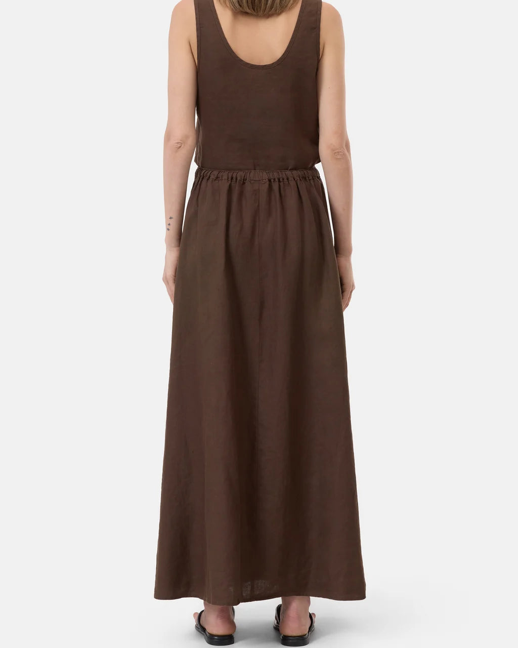 CLOSED Linen Maxi Skirt - Maple Brown Women's Bottoms - Sloane Boutique