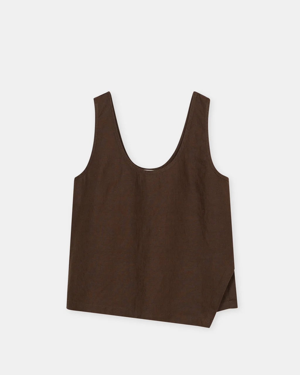 CLOSED Linen Tank Top - Maple Brown Women's Tops - Sloane Boutique