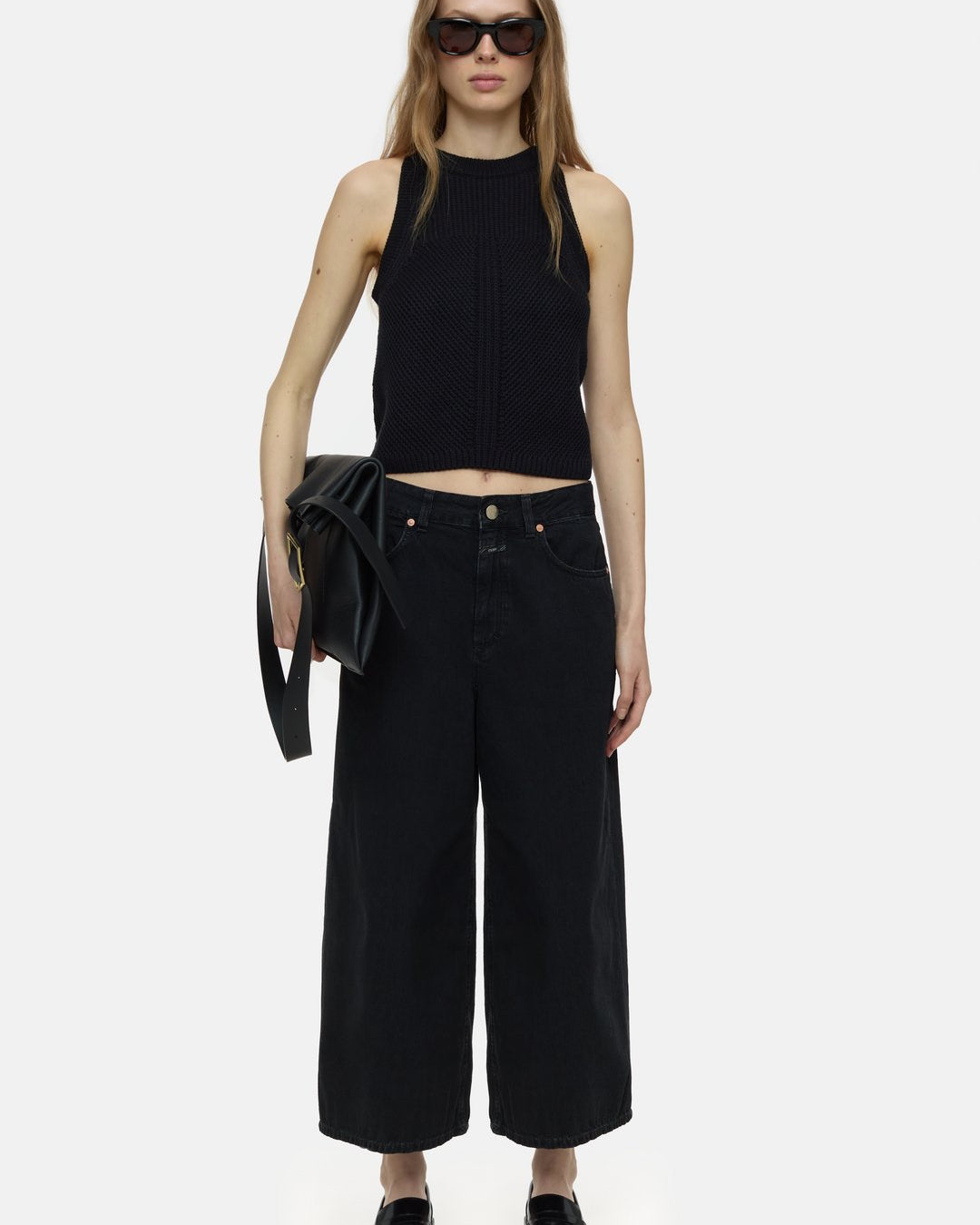 CLOSED Lyna Wide Leg Denim - Black Women's Bottoms - Sloane Boutique