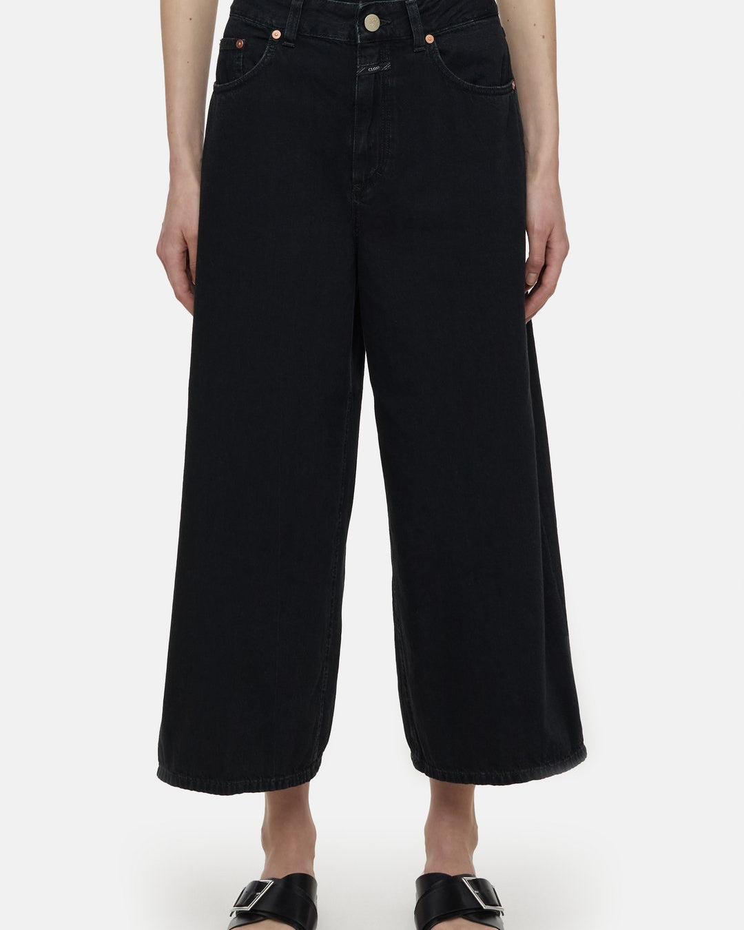 CLOSED Lyna Wide Leg Denim - Black Women's Bottoms - Sloane Boutique